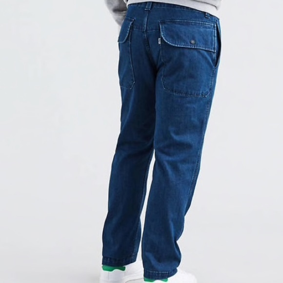 Levi's 541 Athletic Taper Tac Cargo Denim Pants Blue Utility Work Skate - Picture 5 of 6